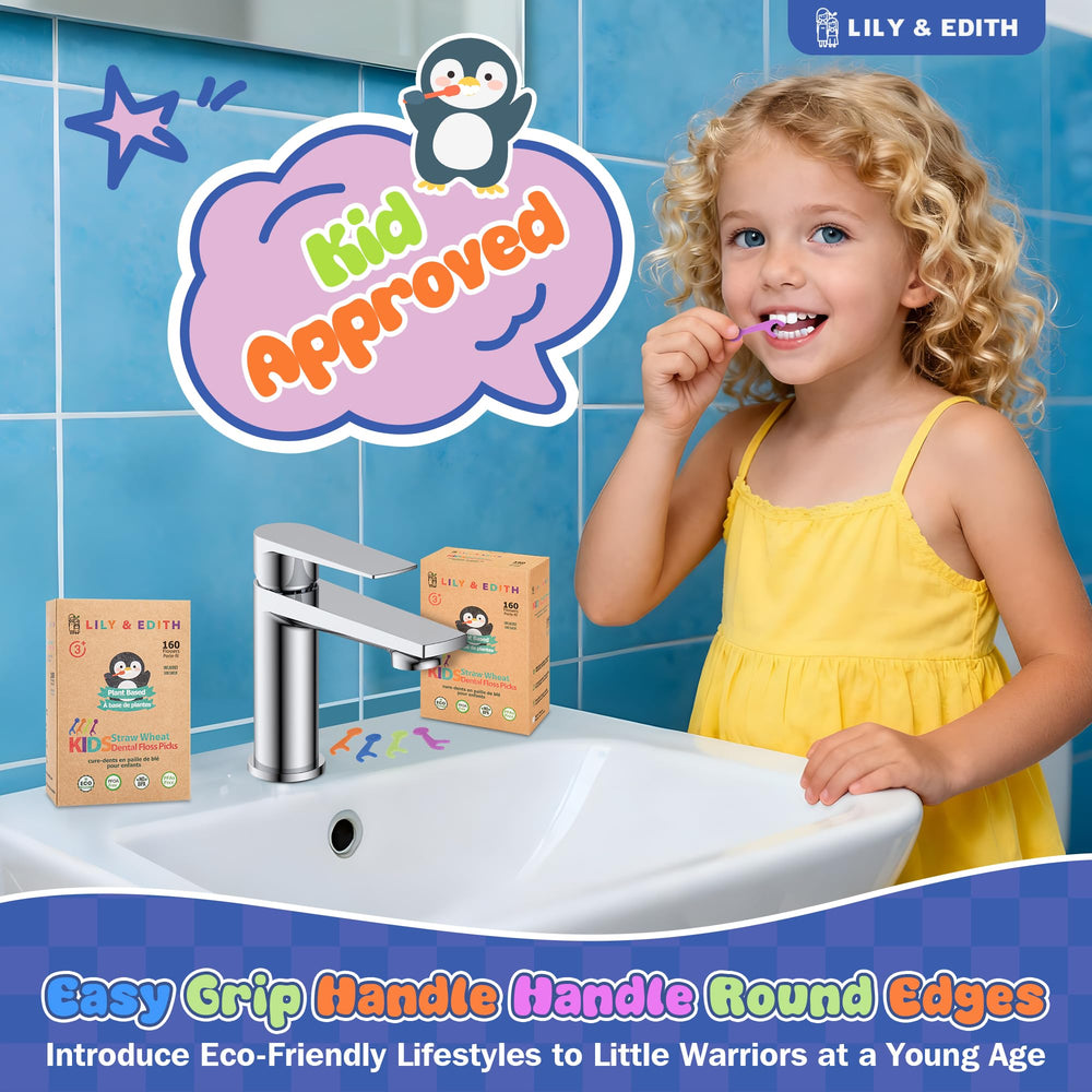 Fluoride-free and chemical-free labeling on Lily & Edith flossers