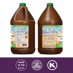 Close-up of Lily Of The Desert Aloe Vera Juice label