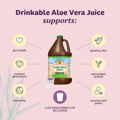 Pouring Lily Of The Desert Aloe Vera Juice into a glass