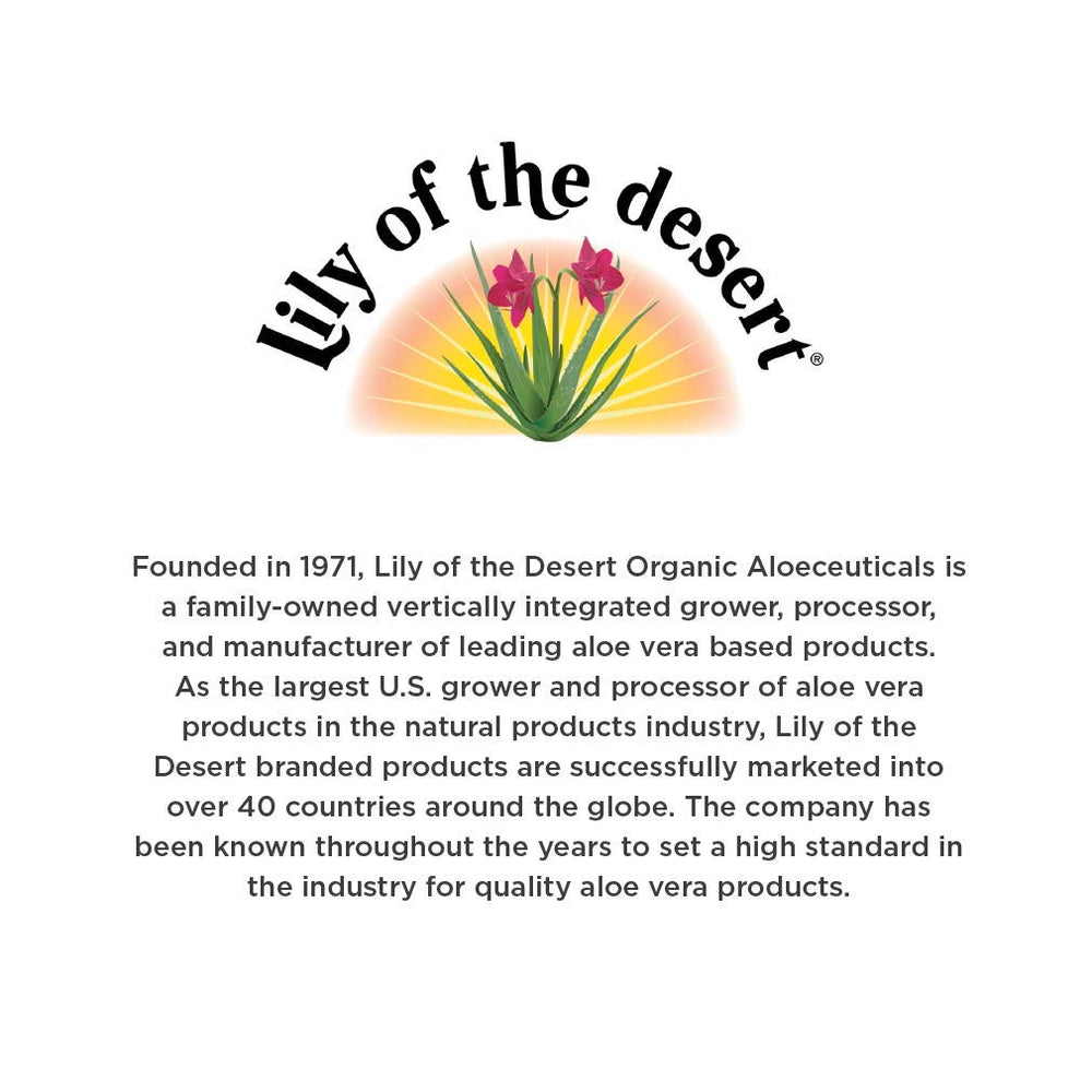 Pouring or applying Lily of The Desert Aloe Vera Gel