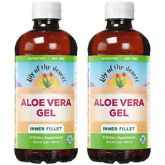 Lily Of The Desert Aloe Vera Gel bottle with inner fillet label