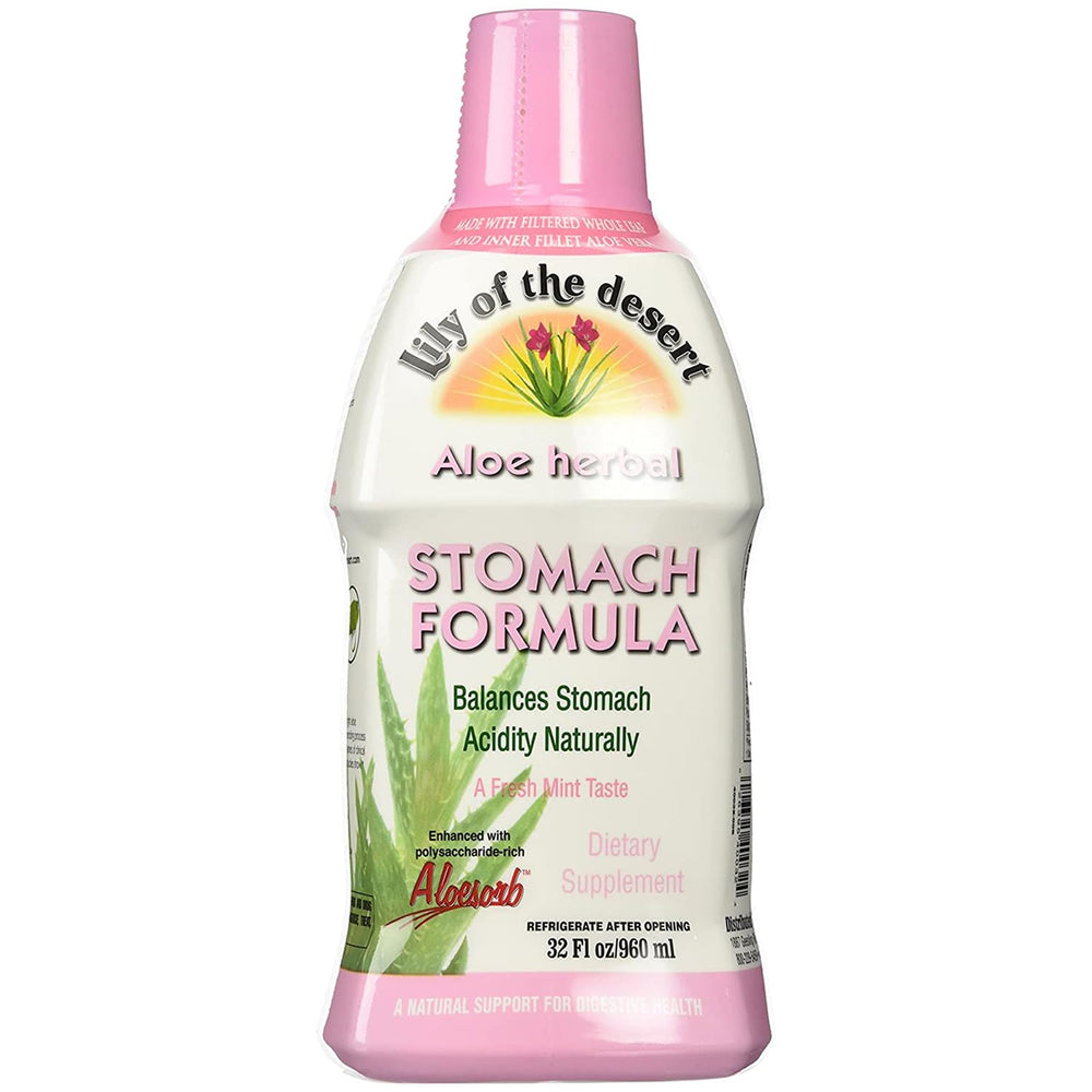 Bottle of Lily Of The Desert Stomach Formula 32 oz