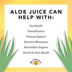 Serving suggestion with glass of Lily of the Desert Aloe Vera Juice