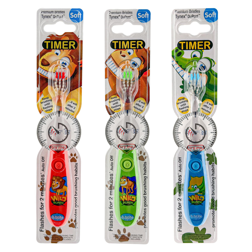 Hero image of Lily's Home Kids Toothbrush Set with 2-minute timer and glow animal design