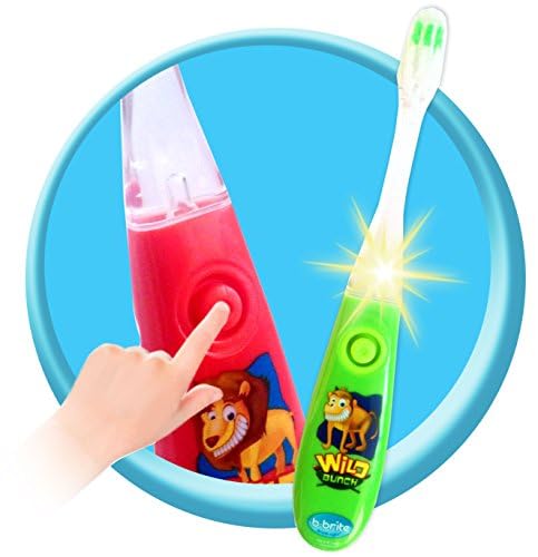 Child brushing teeth with Lily's Home Kids Toothbrush Set