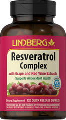 Bottle of Lindberg Resveratrol Supplement - 120 capsules