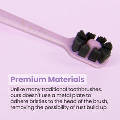 Pack of 4 toothbrushes showing color options