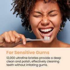 Toothbrush showing airflow-friendly bristle head design