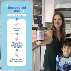 Dropper dispensing LingoLeap liquid