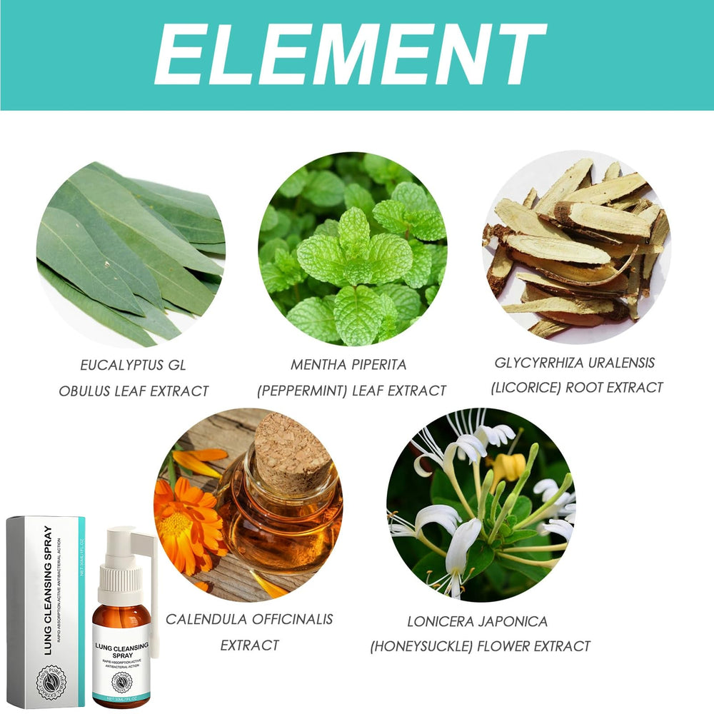 Linpel cleansing spray label details shows organic herbal blend and clean ingredients