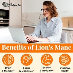 Lions Mane capsules with black pepper for absorption