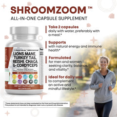 Two-capsule daily dosage of the mushroom complex