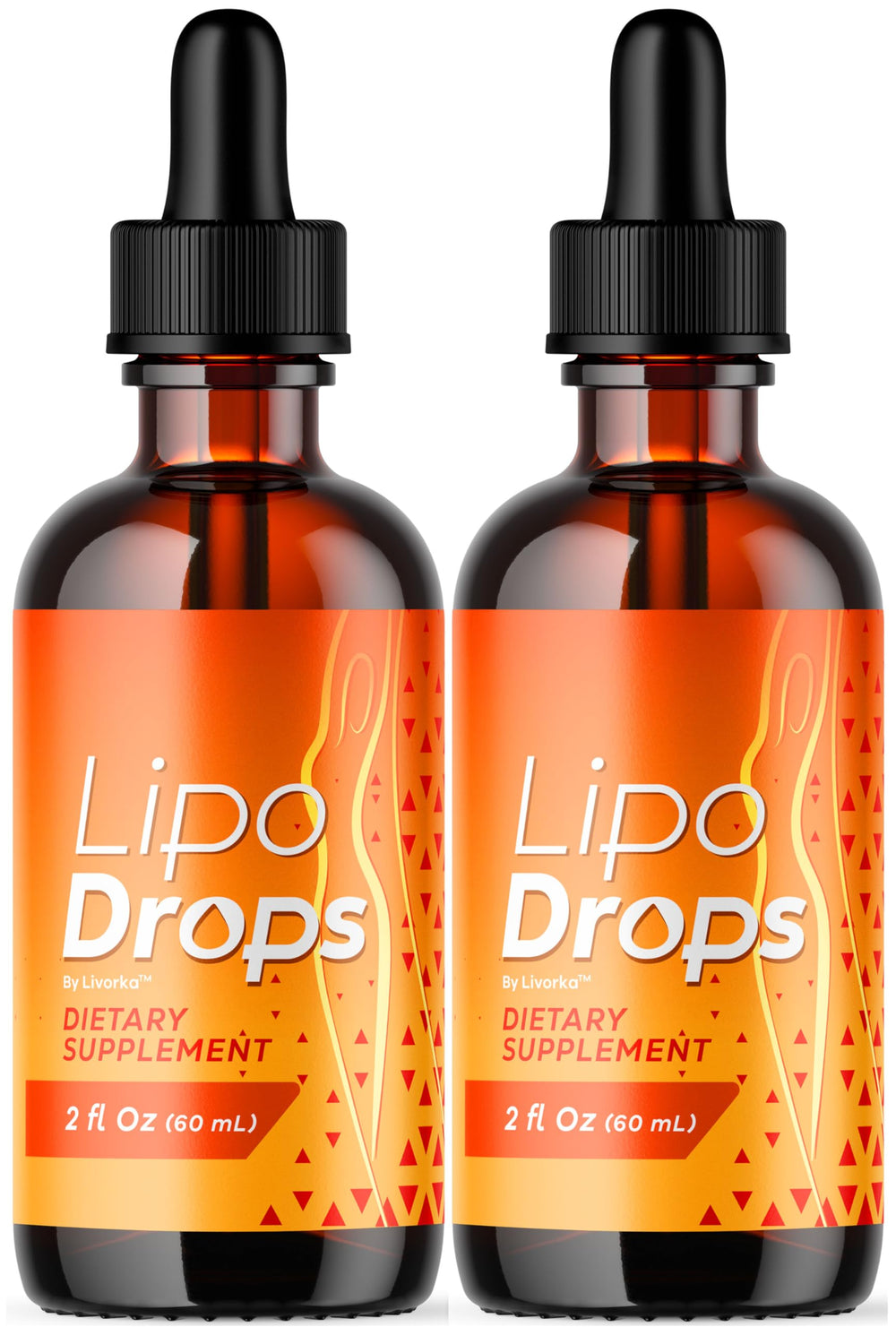 LipoDrops bottle with dropper front view