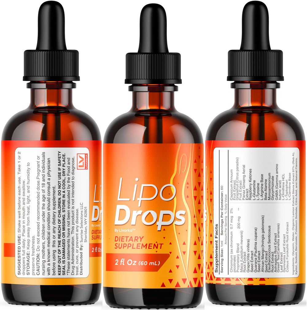 2 months supply: 2 bottles of LipoDrops