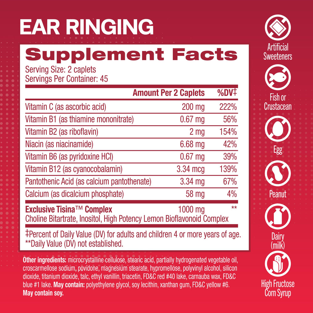 Graphic showing inner ear support with natural bioflavonoids