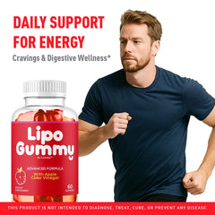 LipoGummy bottle back label with nutrition facts