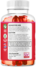 Nutrition facts panel for LipoGummy