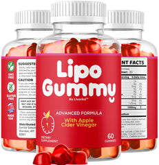 Wellness concept with LipoGummy bottle
