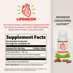 Close-up of Lipomezin 60 vegetarian capsules