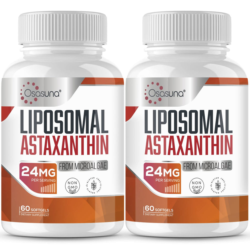 Product pack shot of Liposomal Astaxanthin 24MG softgels, 120-count