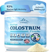 Jar of VNNIQ Liposomal Bovine Colostrum Powder with label