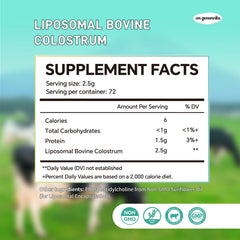 Back of packaging with nutrition facts