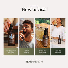 Lifestyle image showing a healthy person taking the supplement