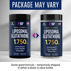 Packaging showing powder and liquid alternative option