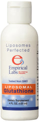 Front view of Empirical Labs Liposomal Glutathione 4 oz bottle