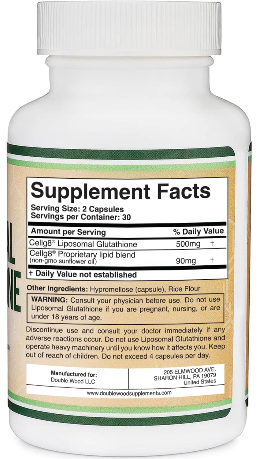 Vegan safe and Non-GMO liposomal glutathione capsules