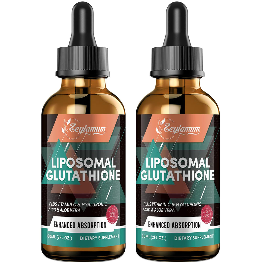 Front view of 2000mg Liposomal Glutathione Liquid Drops bottle