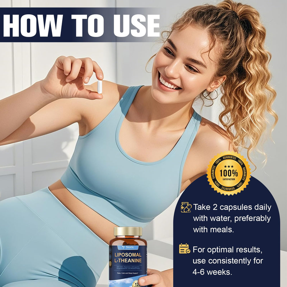 Visual of Liposomal L-Theanine 750mg with GABA and Ashwagandha