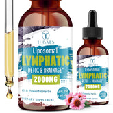 Front view of Liposomal Lymphatic Drops bottle with 2 oz label