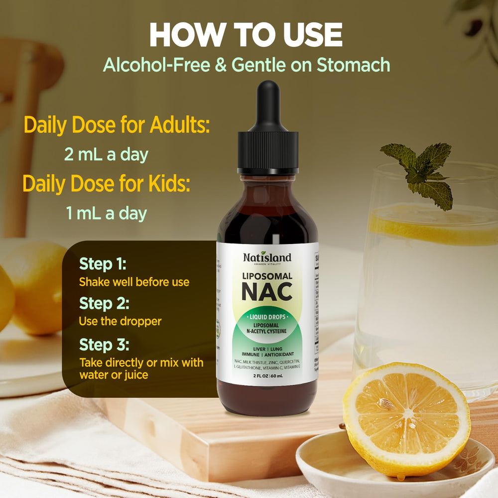 Lemon-flavored NAC drops