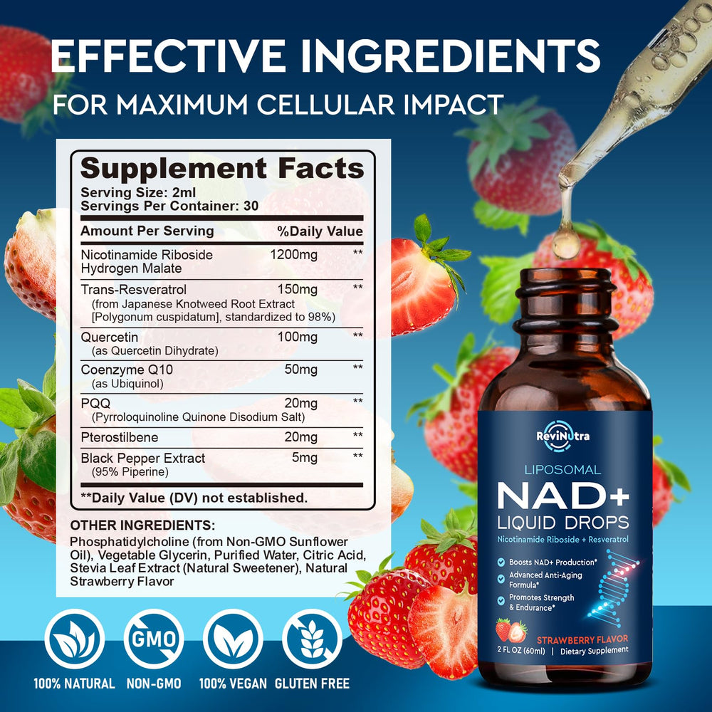 Healthy adults benefiting from Liposomal NAD+ supplement