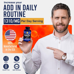 Lifestyle image showing energy and longevity support from NAD+