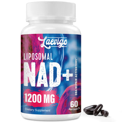 Front view of Liposomal NAD+ 1200mg bottle