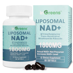 Liposomal NAD+ 1800 mg 60 softgels bottle