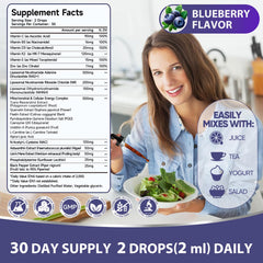 Blueberry flavored NAD+ drops administration