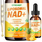 Liposomal NAD supplement bottle with 1500mg NAD+ per 2ml serving