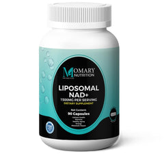 Liposomal NAD+ Supplement bottle with Resveratrol and Japanese Knotweed ingredients