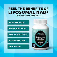 Packaging and branding shot of Liposomal NAD+ Supplement