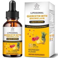 Bottle of Liposomal Quercetin with Bromelain Liquid Drops