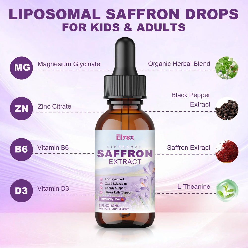 Ingredients list for Liposomal Saffron Drops