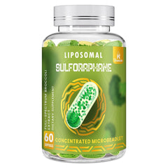 Dual-delivery liposomal sulforaphane capsule with microbeadlet illustration