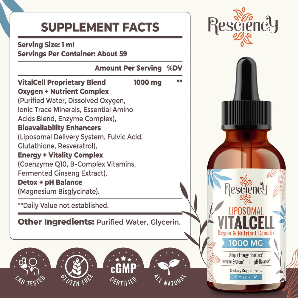 Close-up illustrating liposomal technology for high absorption