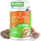 Liposomal turkey tail mushroom capsules 2000mg organic 30to1 - 90 capsules