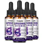 Front view of Liposomal Vitamin B Complex Liquid bottle (8 oz)