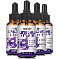Front view of Liposomal Vitamin B Complex Liquid bottle (8 oz)
