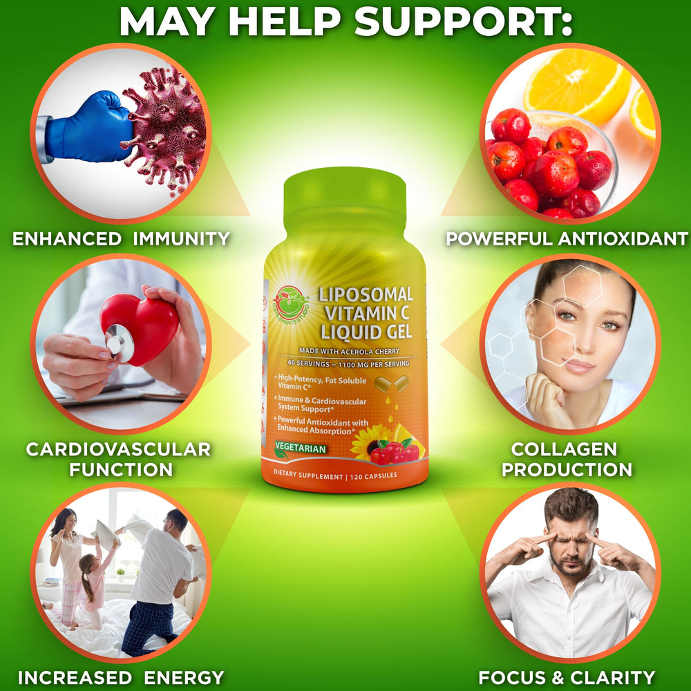 Product packaging box and bottle for Liposomal Vitamin C 1100mg